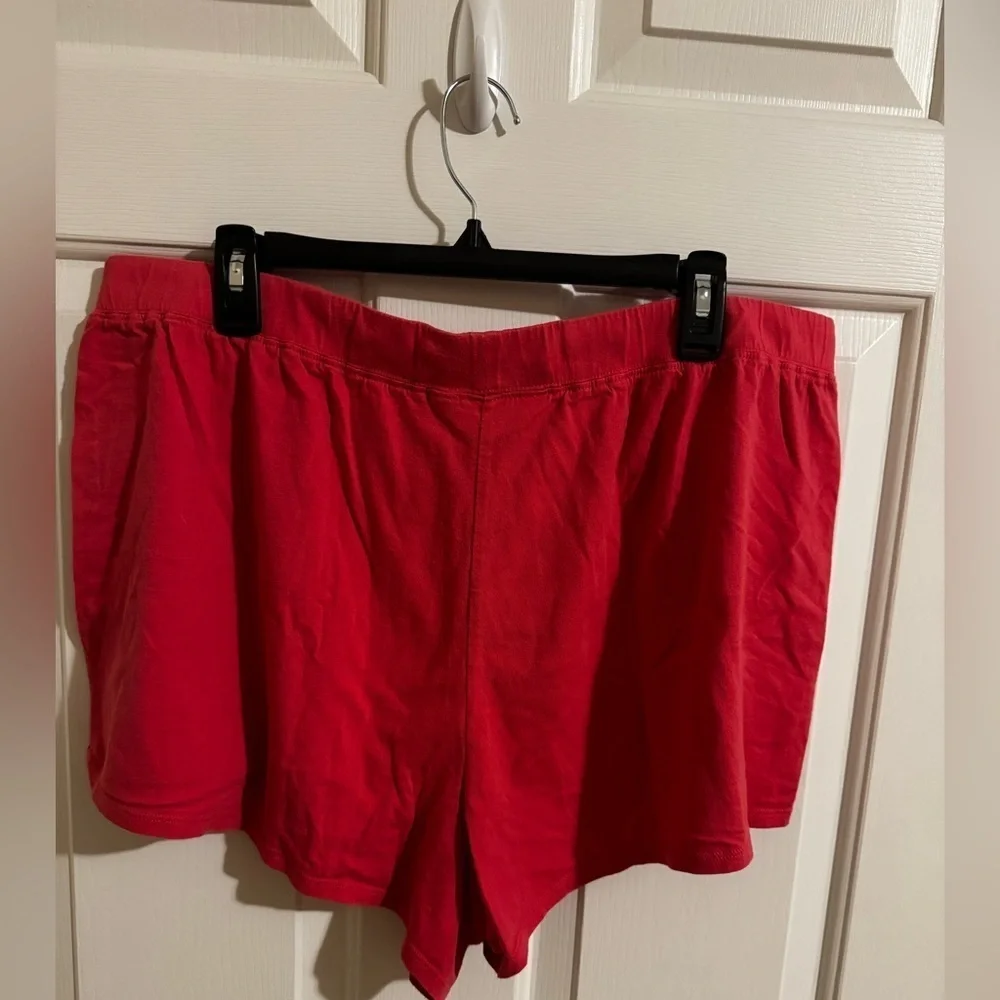 Cacique elastic waist drawstring cotton pajama shorts pocket size 18/20